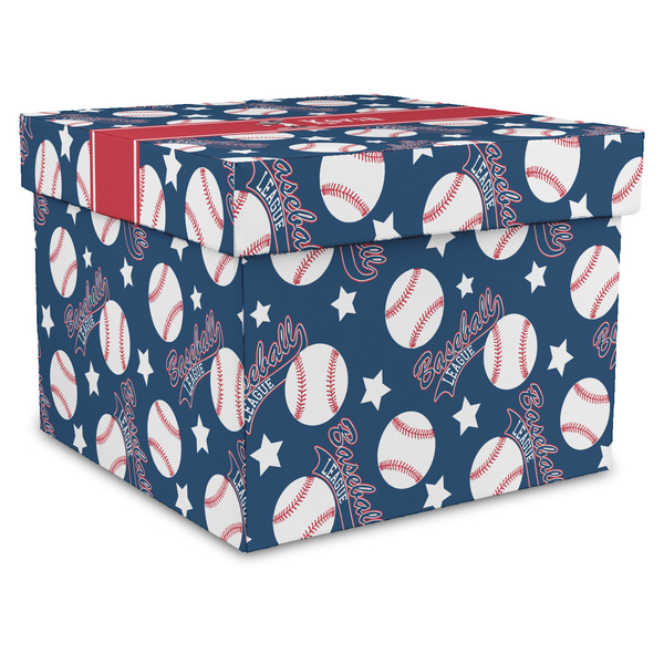 Custom Baseball Gift Box with Lid - Canvas Wrapped - XX-Large (Personalized)