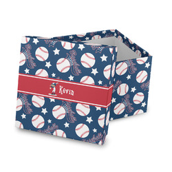 Baseball Gift Box with Lid - Canvas Wrapped (Personalized)