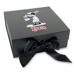 Baseball Gift Box with Magnetic Lid - Black (Personalized)