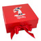 Baseball Gift Boxes with Magnetic Lid - Red - Front