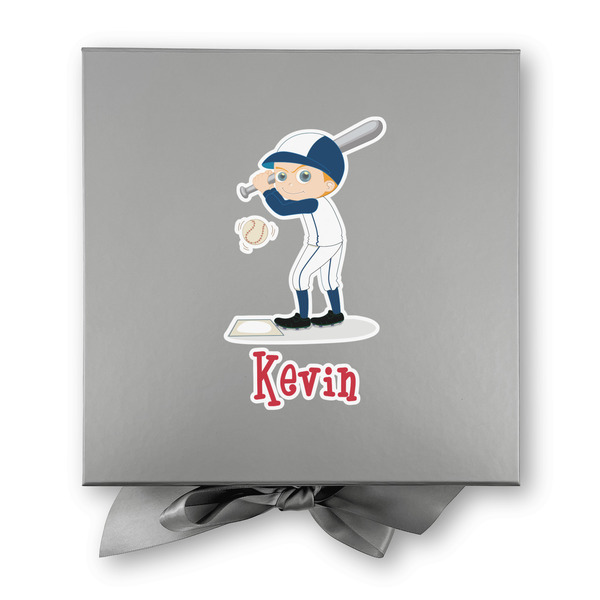 Baseball Gift Boxes with Magnetic Lid - Silver - Approval