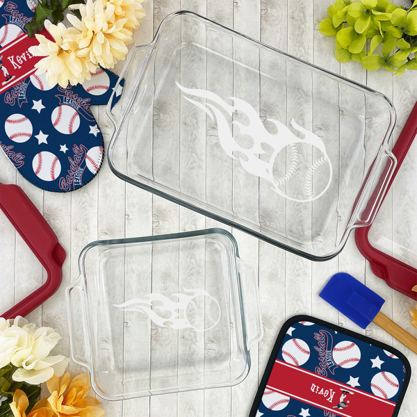 Baseball Glass Baking Dish Set - LIFESTYLE