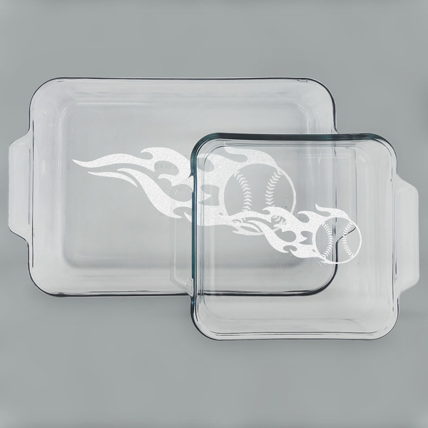 Baseball Glass Baking Dish Set - MAIN (set)