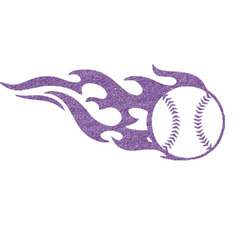 Baseball Glitter Sticker Decal - Up to 9"X9" (Personalized)