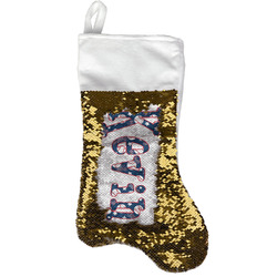 Baseball Reversible Sequin Stocking - Gold (Personalized)