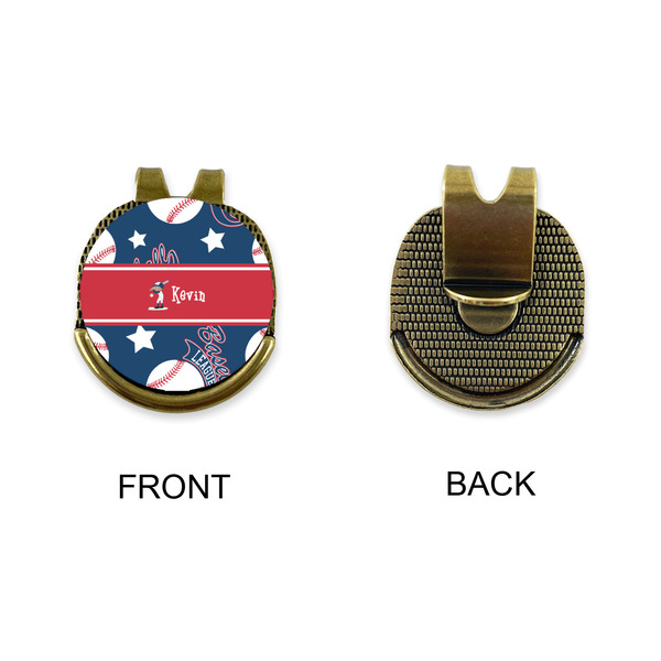 Baseball Golf Ball Hat Clip Marker - Apvl - GOLD