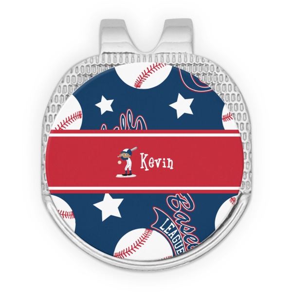 Custom Baseball Golf Ball Marker - Hat Clip - Silver