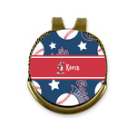 Baseball Golf Ball Marker - Hat Clip - Gold