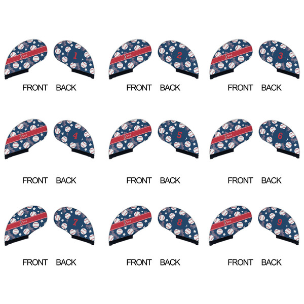 Baseball Golf Club Covers - APPROVAL (set of 9)