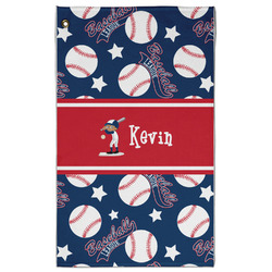 Baseball Golf Towel - Poly-Cotton Blend - Large w/ Name or Text