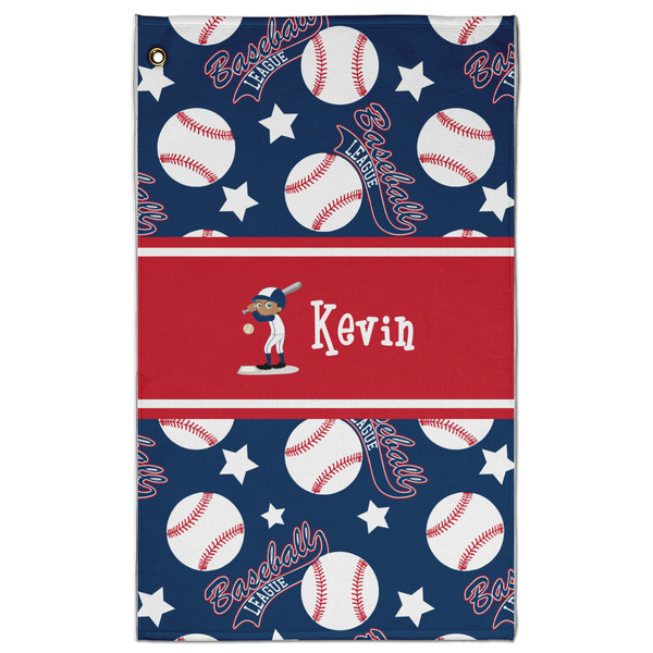Custom Baseball Golf Towel - Poly-Cotton Blend w/ Name or Text