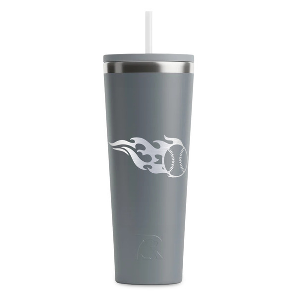Baseball Grey RTIC Everyday Tumbler - 28 oz. - Front
