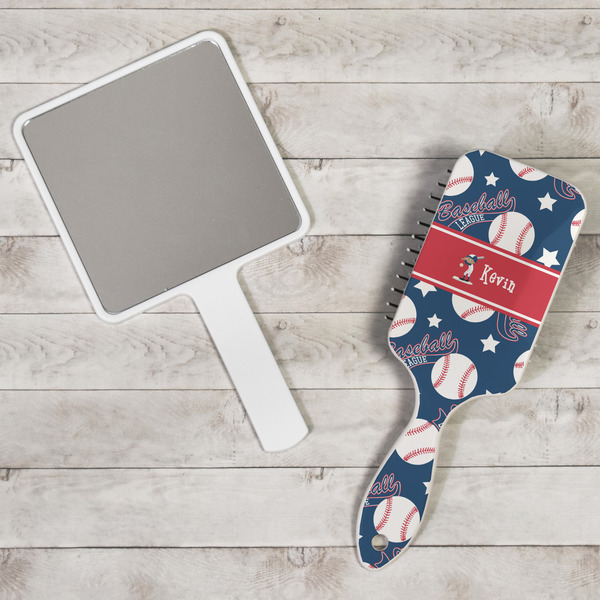 Baseball Hair Brush - In Context