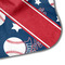 Baseball Hooded Baby Towel- Detail Corner
