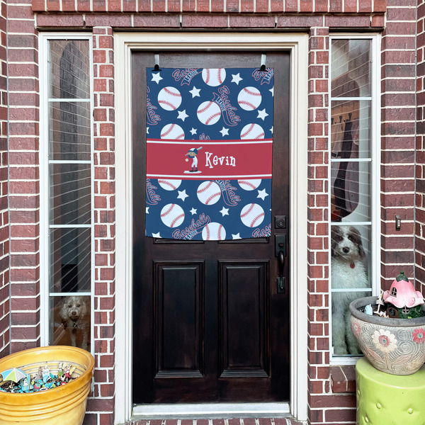Baseball House Flags - Double Sided - (Over the door) LIFESTYLE