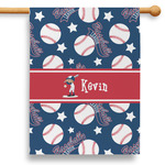 Baseball 28" House Flag - Double Sided (Personalized)