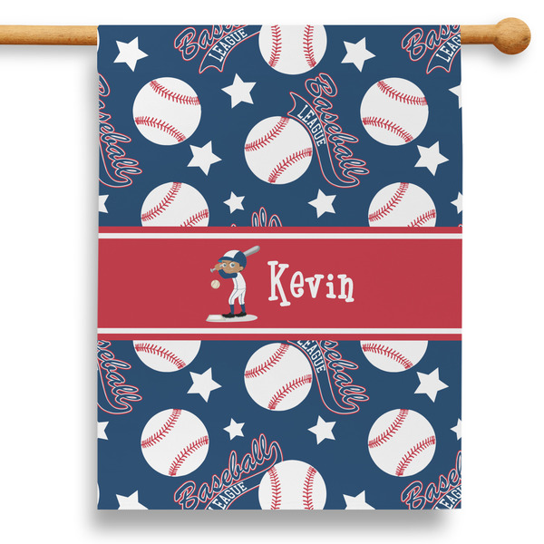 Custom Baseball 28" House Flag - Single Sided (Personalized)