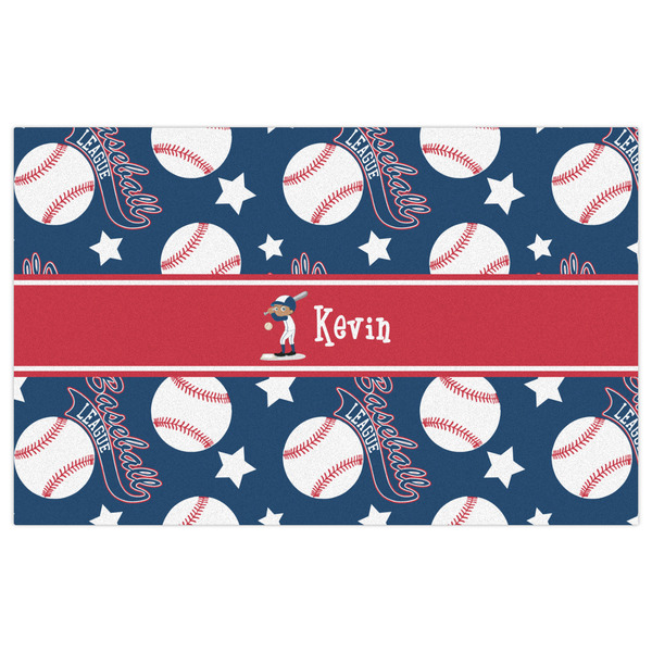 Baseball Indoor / Outdoor Rug - 5'x8' - Front Flat