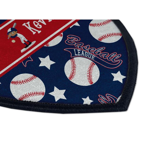 Baseball Iron on Shield 3 Detail