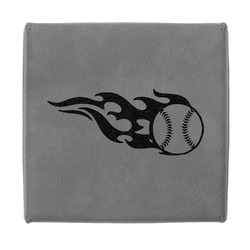 Baseball Jewelry Gift Box - Engraved Leather Lid