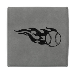 Baseball Jewelry Gift Box - Engraved Leather Lid