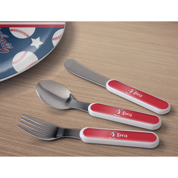 Baseball Kids Flatware w/ Plate
