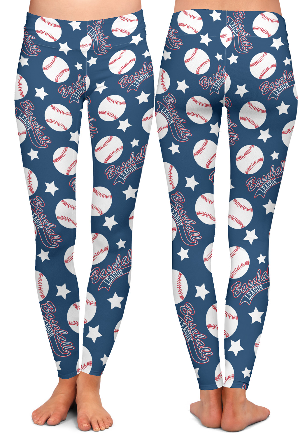 Custom Baseball Ladies Leggings | YouCustomizeIt