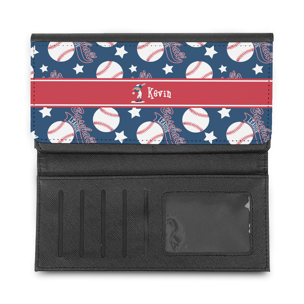 Baseball Ladies Wallet - Half Way Open