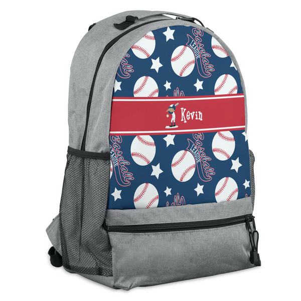 Custom Baseball Backpack - Grey (Personalized)
