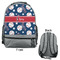 Baseball Large Backpack - Gray - Front & Back View