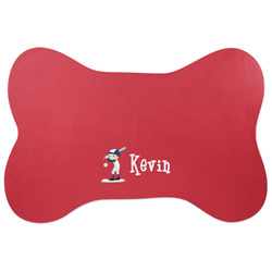 Baseball Bone Shaped Dog Food Mat (Large) (Personalized)