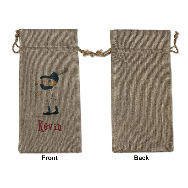 Baseball Large Burlap Gift Bags - Front Approval