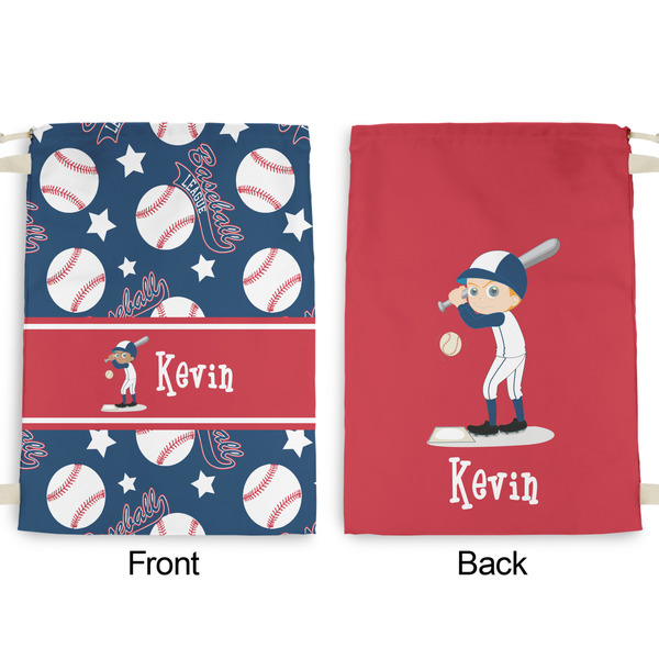 Baseball Large Laundry Bag - Front & Back View