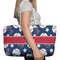 Baseball Large Rope Tote Bag - In Context View