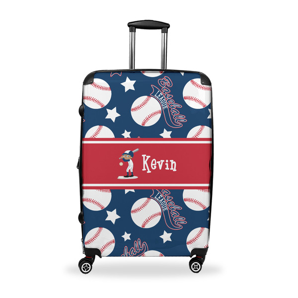 Custom Baseball Suitcase - 28" Large - Checked w/ Name or Text