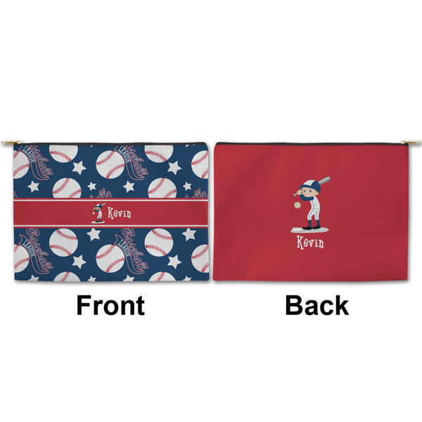 Baseball Large Zipper Pouch Approval (Front and Back)