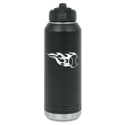 Baseball Water Bottle - Laser Engraved - Front