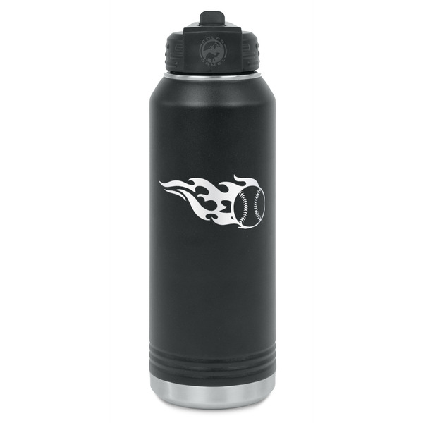 Custom Baseball Water Bottles - Laser Engraved - Front & Back