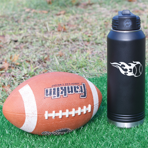 Baseball Laser Engraved Water Bottles - In Context