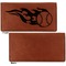 Baseball Leather Checkbook Holder Front and Back Single Sided - Apvl