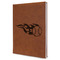 Baseball Leather Sketchbook - Large - Double Sided - Angled View