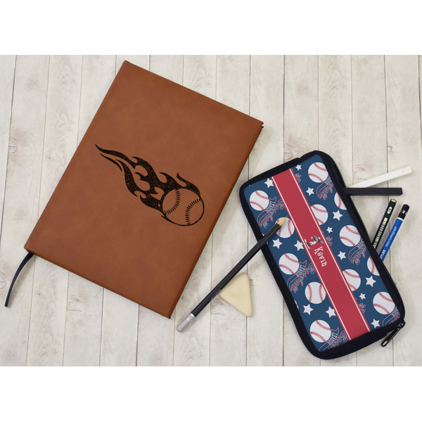 Baseball Leather Sketchbook - Small - Single Sided - In Context