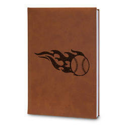 Baseball Leatherette Journal - Large - Double Sided (Personalized)