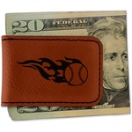 Baseball Leatherette Magnetic Money Clip - Double Sided (Personalized)