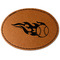 Baseball Faux Leather Iron On Patch - Oval