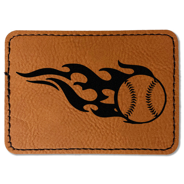 Baseball Leatherette Patches - Rectangle