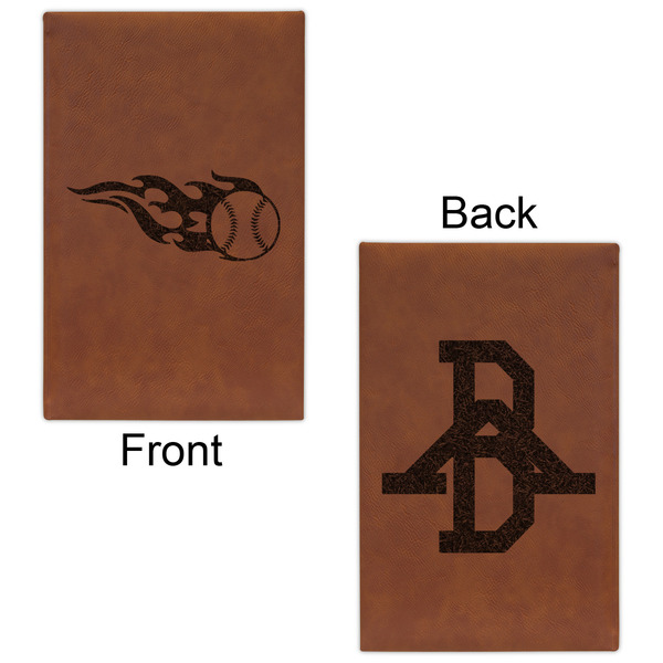 Baseball Leatherette Sketchbooks - Small - Double Sided - Front & Back View