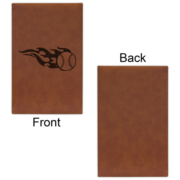 Baseball Leatherette Sketchbooks - Small - Single Sided - Front & Back View