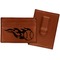 Baseball Leatherette Wallet with Money Clips - Front and Back