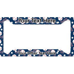 Baseball License Plate Frame - Style A (Personalized)